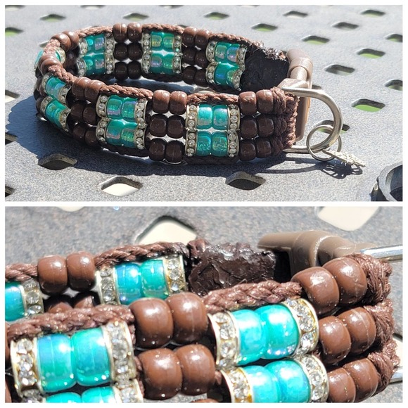 Handmade Other - Custom Handmade Beaded Bling Dog Collar Hearts